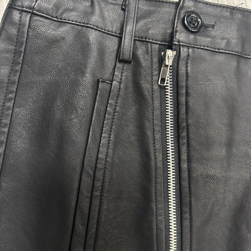Olivaceous Faux Leather Mini Skirt – Black (Size S) - Picture 3 of 8